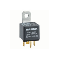NARVA 12V 40A NORMALLY OPEN 4 PIN RELAY WITH RESISTOR (68004BL)