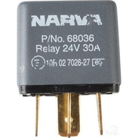 NARVA 24V 30A NORMALLY OPEN 5 PIN RELAY WITH RESISTOR (68036BL)