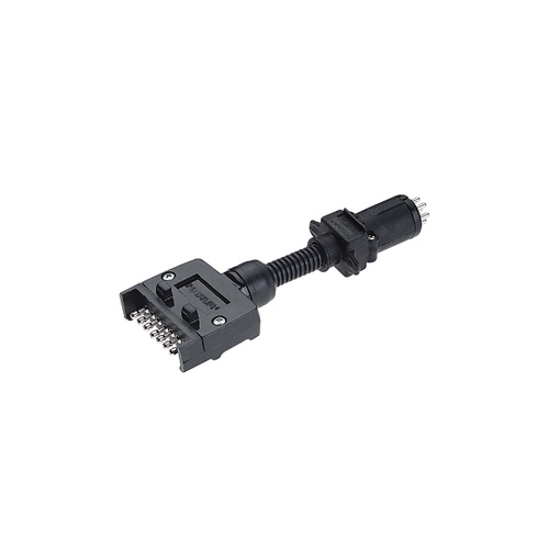 NARVA 7PIN FLAT SOCKET TO 7PIN SMLALL ROUND ON TRAILOR (82225BL)